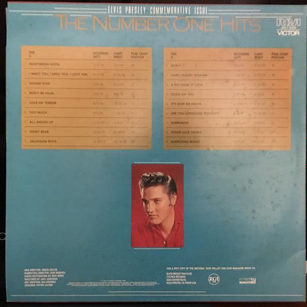 Elvis Presley : The Number One Hits (LP, Comp, RM)