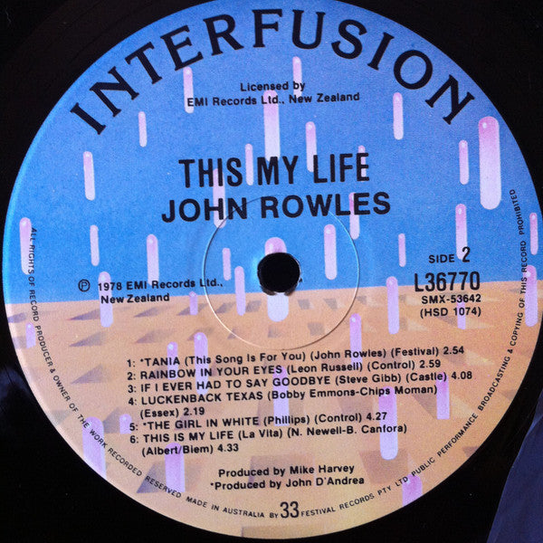 John Rowles : This Is My Life (LP)