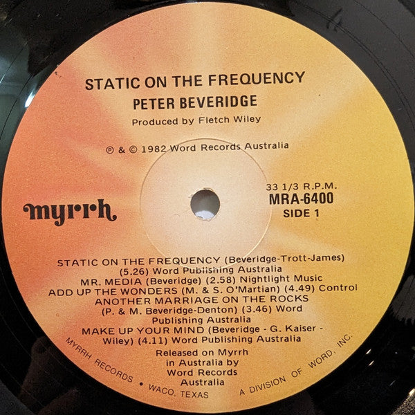 Peter Beveridge : Static On The Frequency (LP, Album)