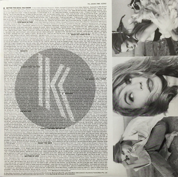 Kylie Minogue : Rhythm Of Love (LP, Album)