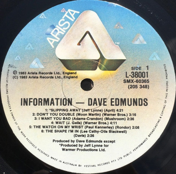 Dave Edmunds : Information (LP, Album)