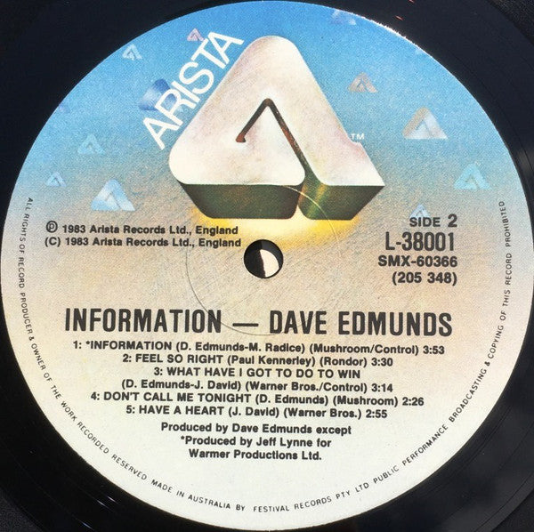 Dave Edmunds : Information (LP, Album)