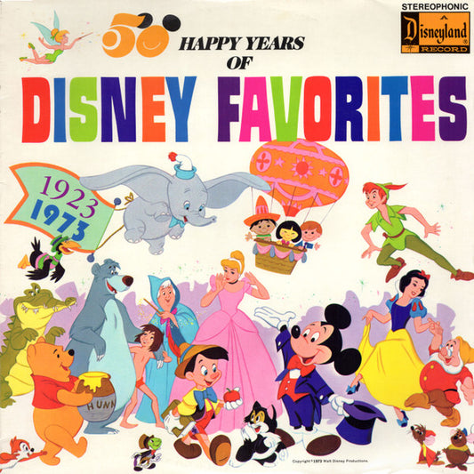 Various : 50 Happy Years Of Disney Favorites (1923-1973) (LP, Comp)