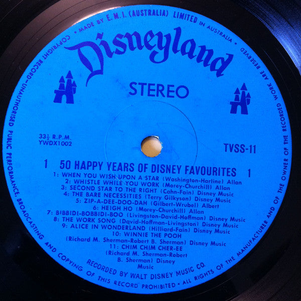 Various : 50 Happy Years Of Disney Favorites (1923-1973) (LP, Comp)