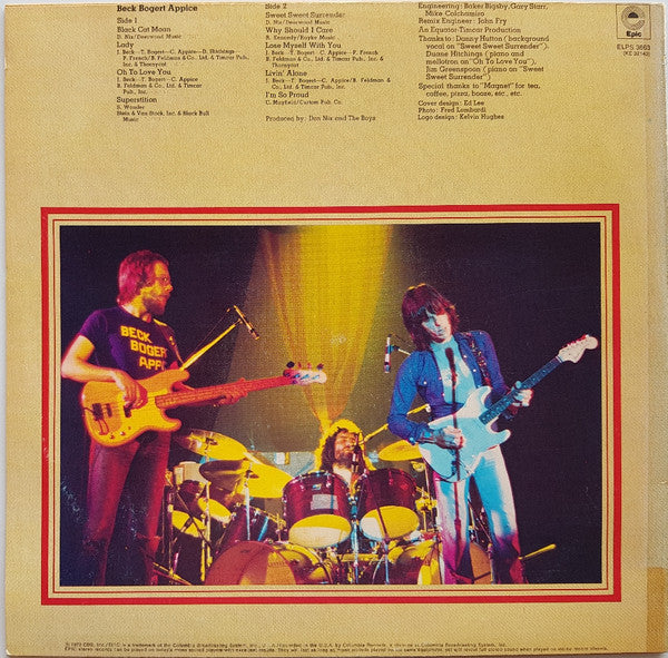 Beck, Bogert & Appice : Beck, Bogert & Appice (LP, Album)