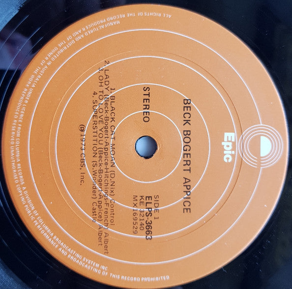 Beck, Bogert & Appice : Beck, Bogert & Appice (LP, Album)