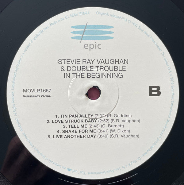 Stevie Ray Vaughan & Double Trouble : In The Beginning (LP, Album, RE, 180)