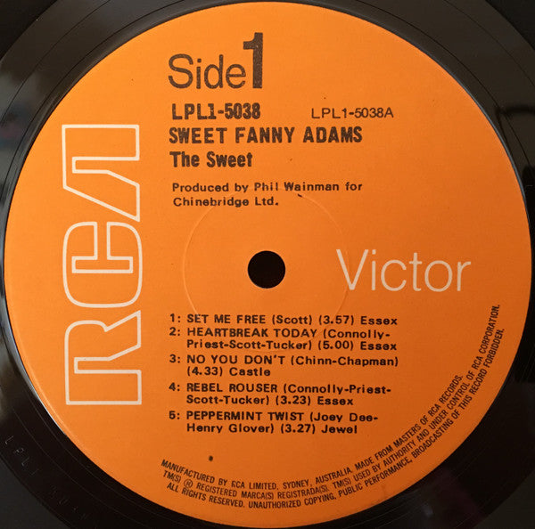 The Sweet : Sweet Fanny Adams (LP, Album)