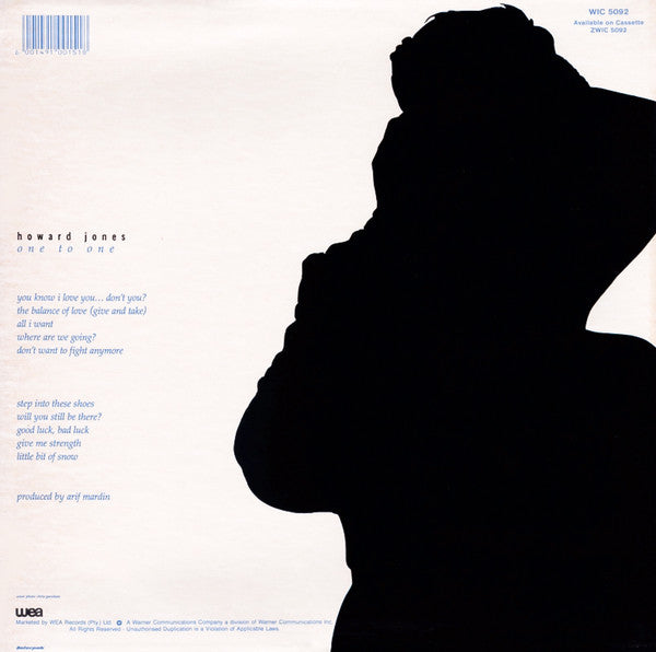 Howard Jones : One To One (LP, Album)