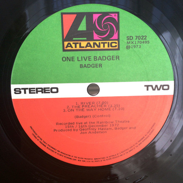 Badger (5) : One Live Badger (LP, Gat)