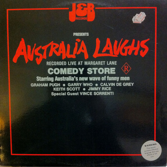 Graham Pugh, Garry Who, Calvin De Grey, Keith Scott (4), Jimmy Rice (2), Vince Sorrenti : Australia Laughs (LP, Album)