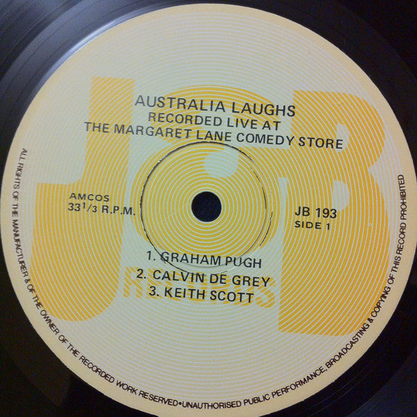 Graham Pugh, Garry Who, Calvin De Grey, Keith Scott (4), Jimmy Rice (2), Vince Sorrenti : Australia Laughs (LP, Album)