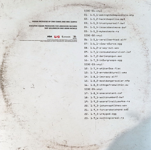 Mac Quayle : Mr. Robot: Volume 2 (Original Television Series Soundtrack) (2xLP, Album, Whi)