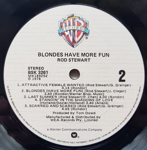 Rod Stewart : Blondes Have More Fun (LP, Album, Gat)