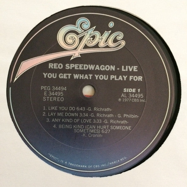 REO Speedwagon : You Get What You Play For (Live) (2xLP, Album, RE, Ter)