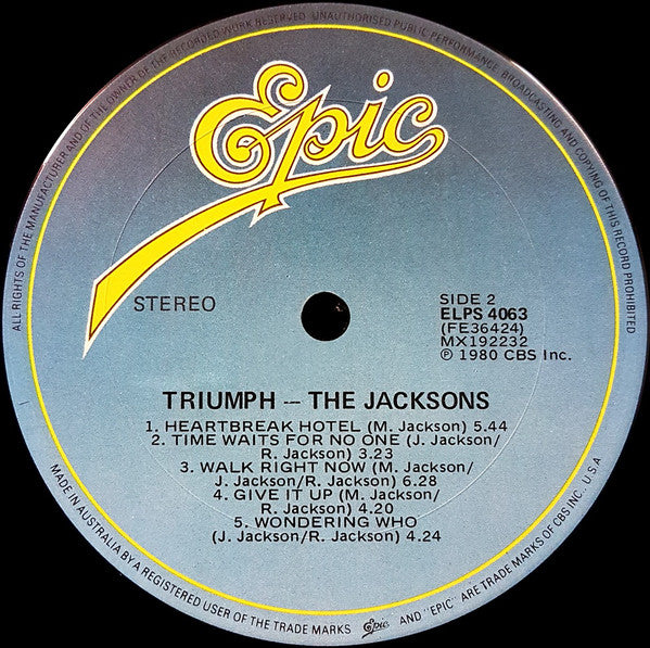 The Jacksons : Triumph (LP, Album)