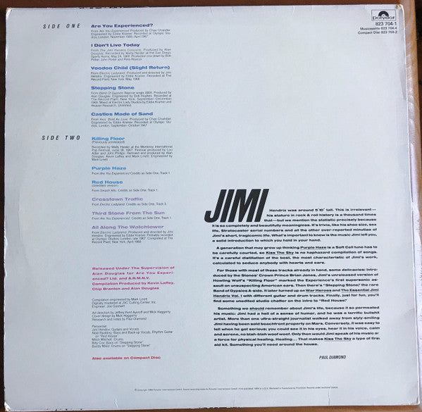Jimi Hendrix : Kiss The Sky (LP, Comp)
