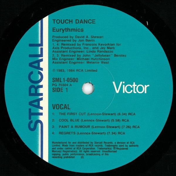 Eurythmics : Touch Dance (12", EP, Comp)
