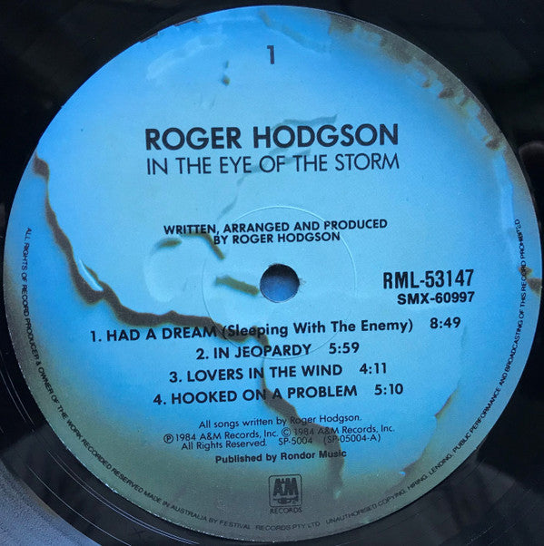 Roger Hodgson : In The Eye Of The Storm (LP, Album)