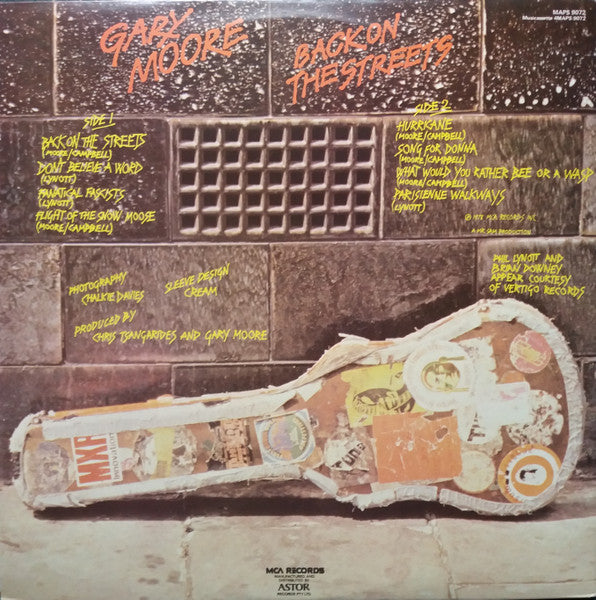 Gary Moore : Back On The Streets (LP, Album, Gat)