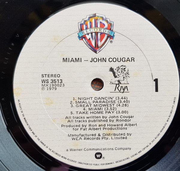 John Cougar Mellencamp : Miami (LP, Album)