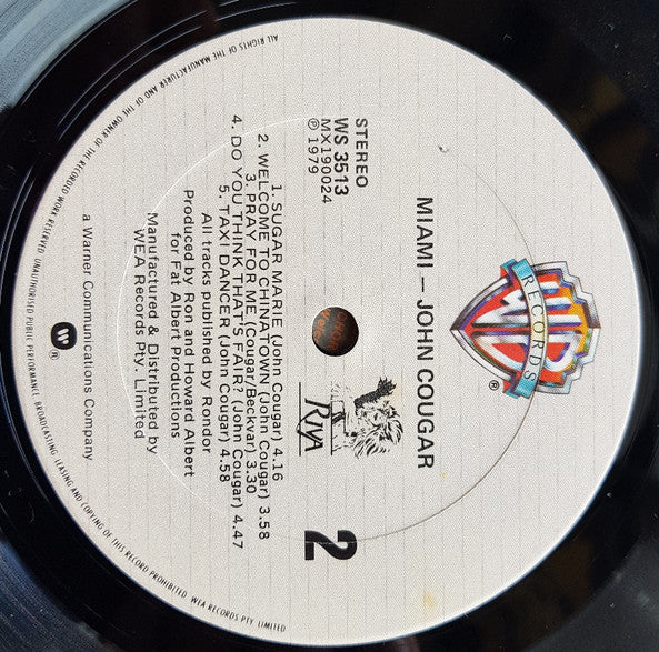 John Cougar Mellencamp : Miami (LP, Album)