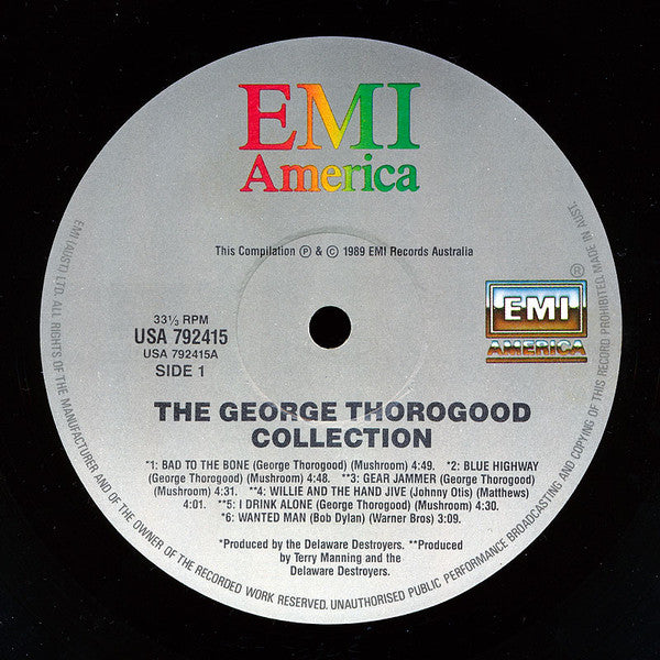 George Thorogood & The Destroyers : The George Thorogood Collection (LP, Comp)