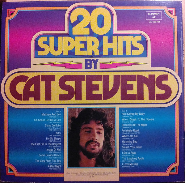 Cat Stevens : 20 Super Hits By Cat Stevens (LP, Comp)