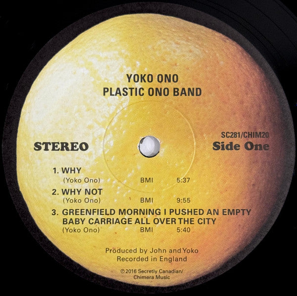 Yoko Ono / The Plastic Ono Band : Plastic Ono Band (LP, Album, RE)
