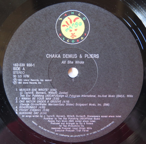Chaka Demus & Pliers : All She Wrote (LP, Album)