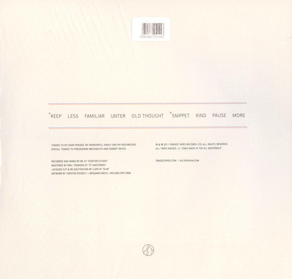 Nils Frahm : Felt (LP, Album, RE)