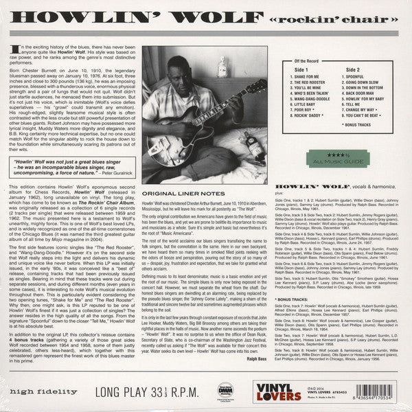 Howlin' Wolf : Rockin' Chair (LP, Album, Ltd, RE, 180)
