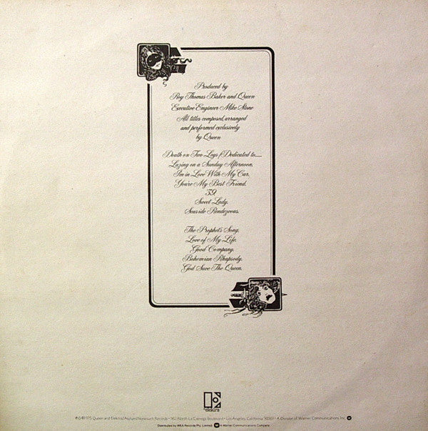 Queen : A Night At The Opera (LP, Album, Gat)