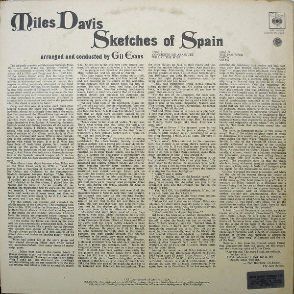 Miles Davis : Sketches Of Spain (LP, Album, RE)