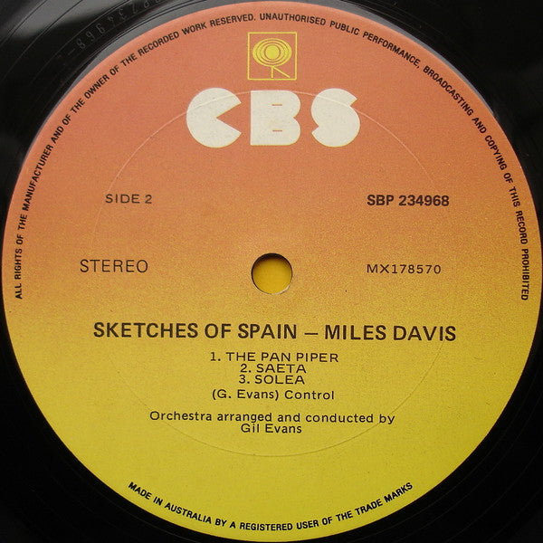 Miles Davis : Sketches Of Spain (LP, Album, RE)