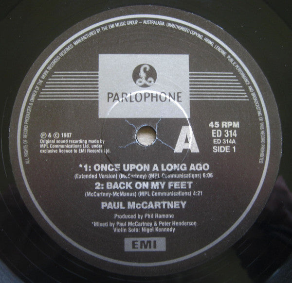 Paul McCartney : Once Upon A Long Ago (12", Single)