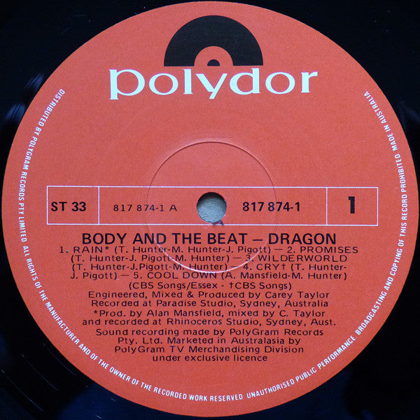Dragon (5) : Body And The Beat (LP, Album)