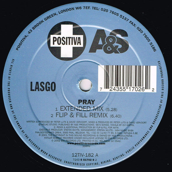 Lasgo : Pray (12", Single)