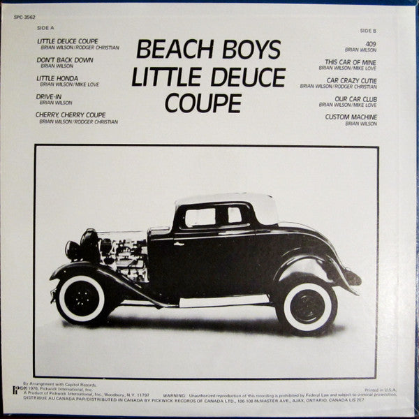 The Beach Boys : Little Deuce Coupe (LP, Comp)