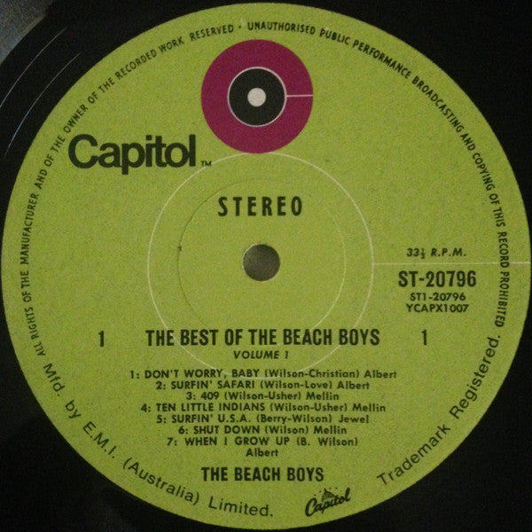 The Beach Boys : The Best Of The Beach Boys Volume 1 (LP, Comp)