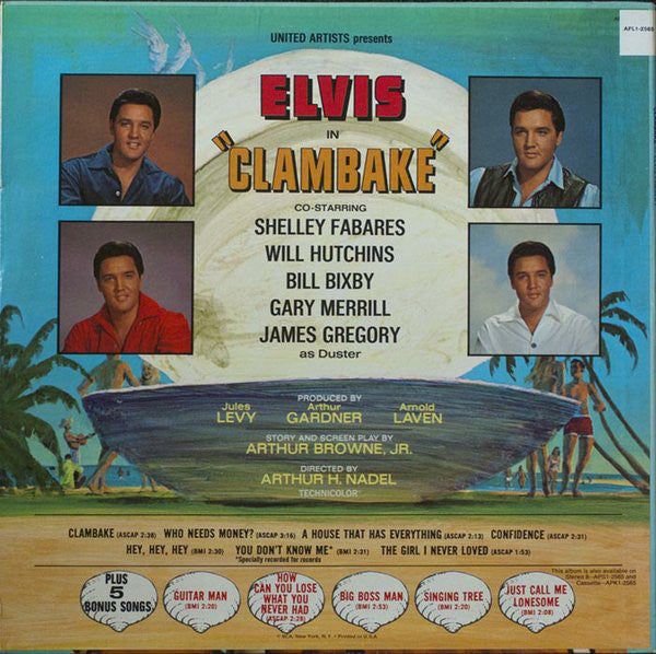 Elvis* : Clambake (LP, Album, RE, Tan)