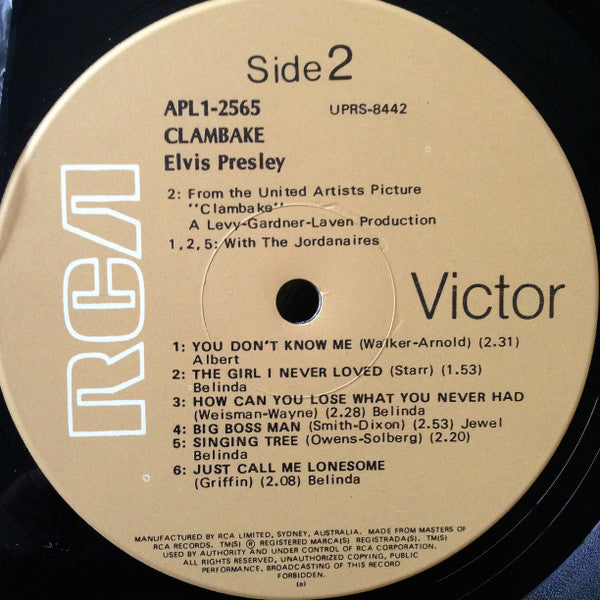 Elvis* : Clambake (LP, Album, RE, Tan)