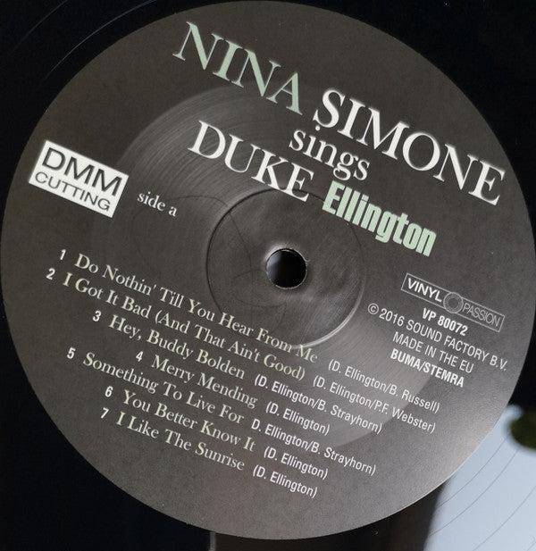 Nina Simone : Nina Simone Sings Duke Ellington (LP, Album, RE, RM)