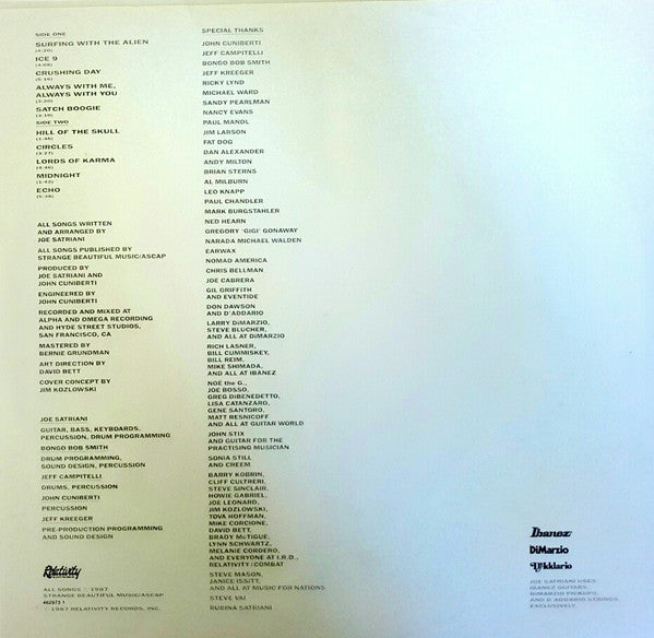 Joe Satriani : Surfing With The Alien (LP, Album)