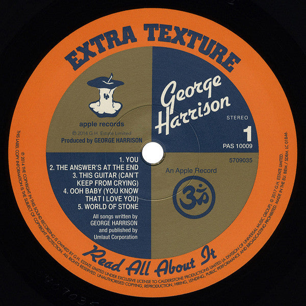 George Harrison : Extra Texture (Read All About It) (LP, Album, RE, RM, 180)