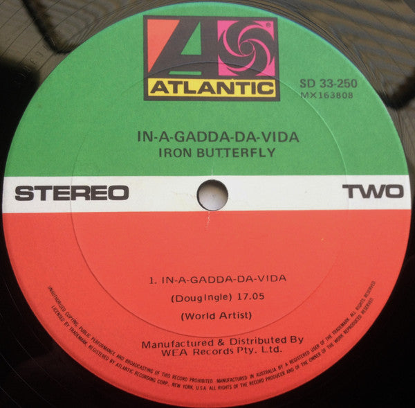 Iron Butterfly : In-A-Gadda-Da-Vida (LP, Album)