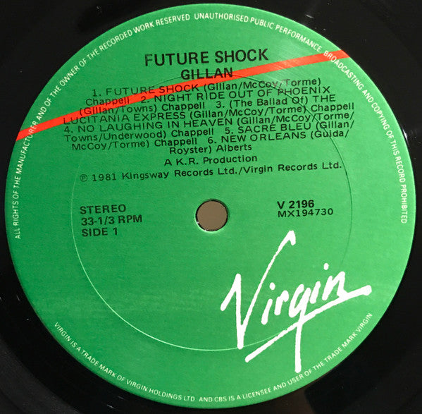 Gillan : Future Shock (LP, Album)