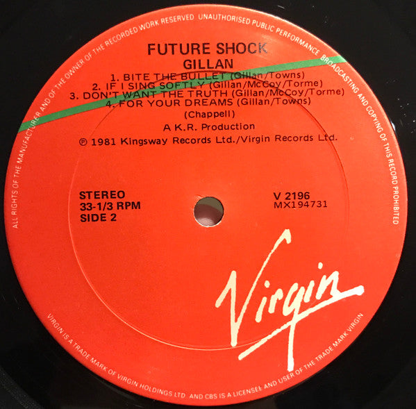 Gillan : Future Shock (LP, Album)