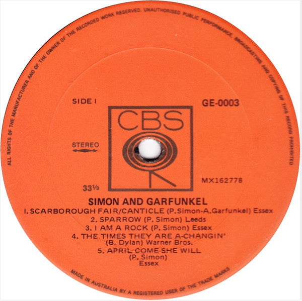 Simon & Garfunkel : Simon & Garfunkel (LP, Album, Comp, Gat)