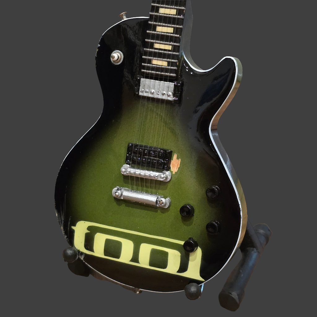Miniature Guitar - TOOL Gibson Les Paul Roadworn - Model Guitar Inc Stand